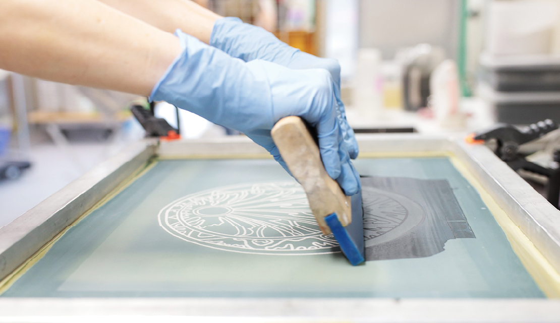 Hand-pulled silkscreen printing