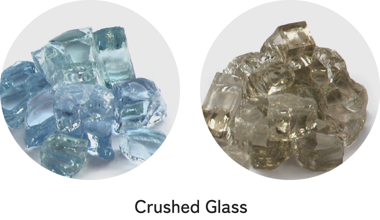 Crushed glass